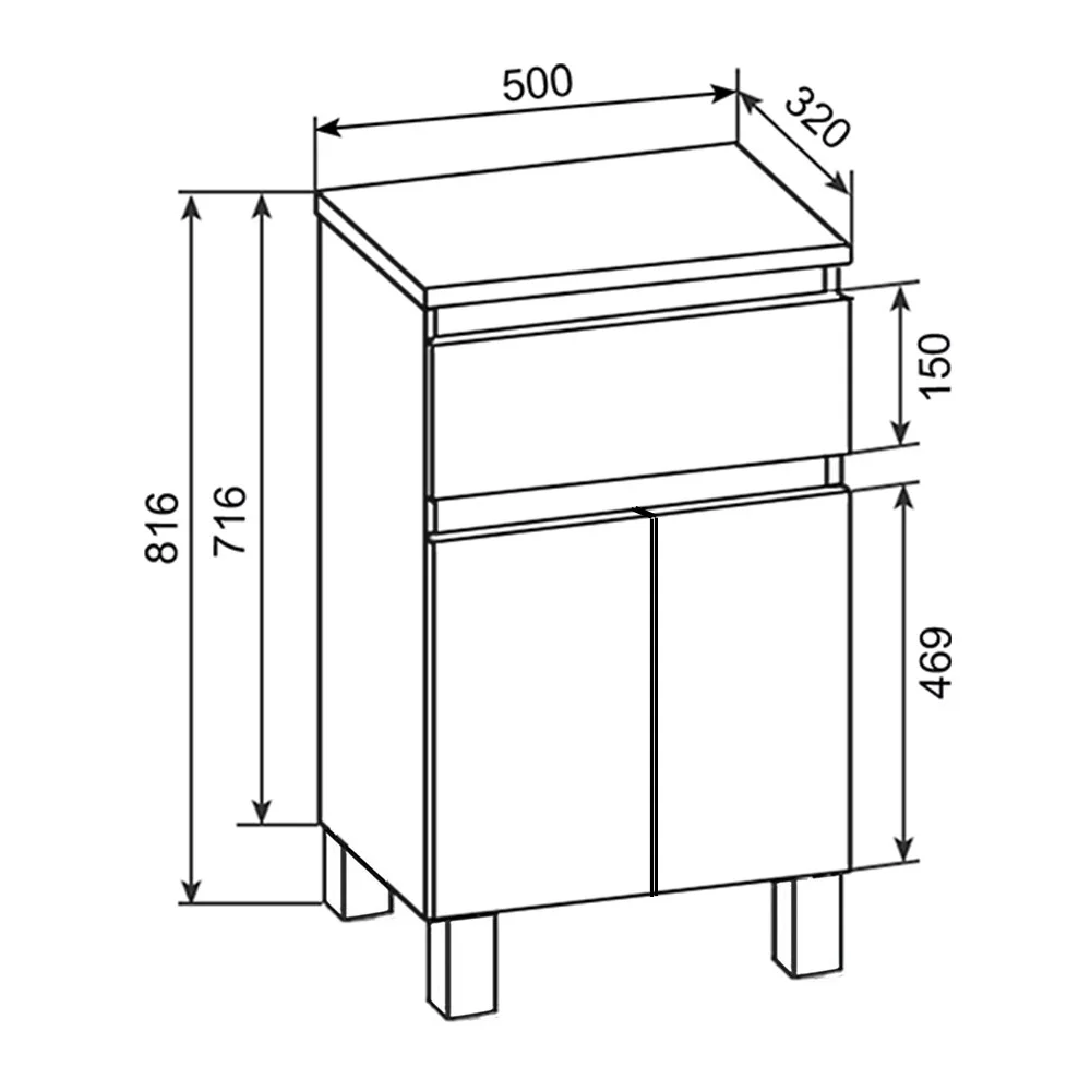 Приобрести комод напольный sydney 50см. 