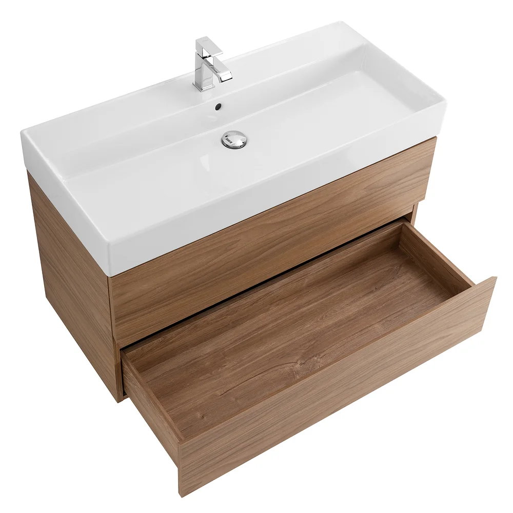 Приобрести cezares тумба подвесная с раковиной molveno 46 100 см noce chiaro, черный molveno 46-100-2c-so-nr