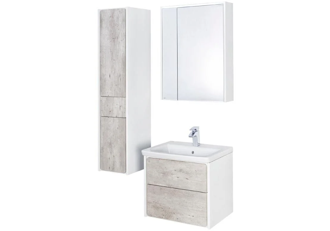 Приобрести пенал подвесной roca ronda 32 см, левый, бетон, белый матовый z.ru93.0.300.5