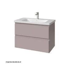 Caprigo Тумба с раковиной FORTE-Smalty 80 см, бежевая, эмаль