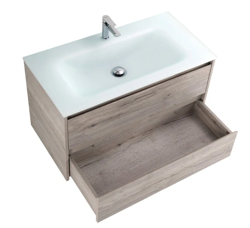 Приобрести тумба подвесная с раковиной belbagno kraft-1000-2c-so-rgb 100 см, rovere galifax bianco