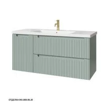 Caprigo Тумба с раковиной TERMIN-Smalty STRIPE 120 см, левая, зеленая, эмаль