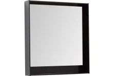 Aquanet Зеркало Милан 80 см с LED подсветкой, черное