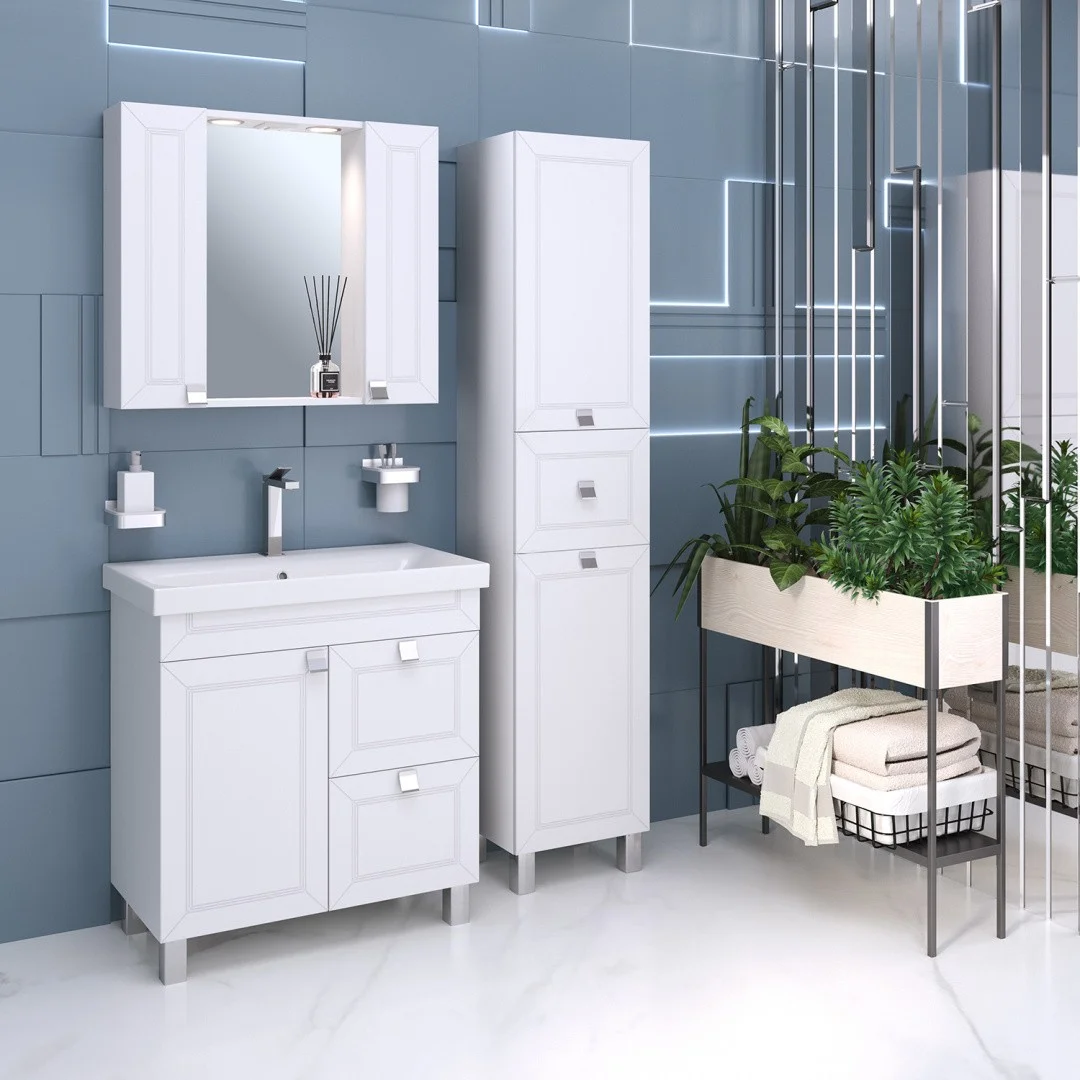 Приобрести aqua de marco тумба напольная с раковиной ostin 80см. 1 дверь 2 ящика