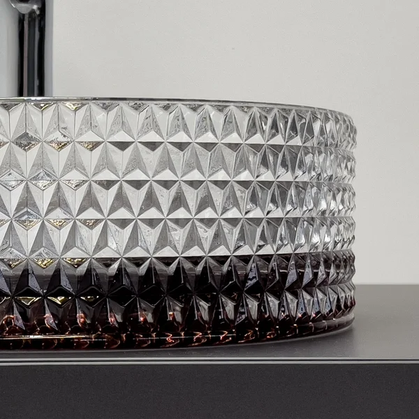 Приобрести comforty раковина накладная cf21009 36х36 см, стеклянная кофе с прозрачным стеклом