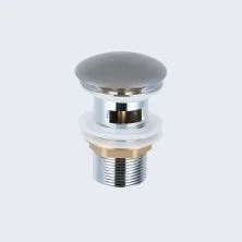 Vincea Донный клапан click clack, с переливом, серый матовый DBS-216MG