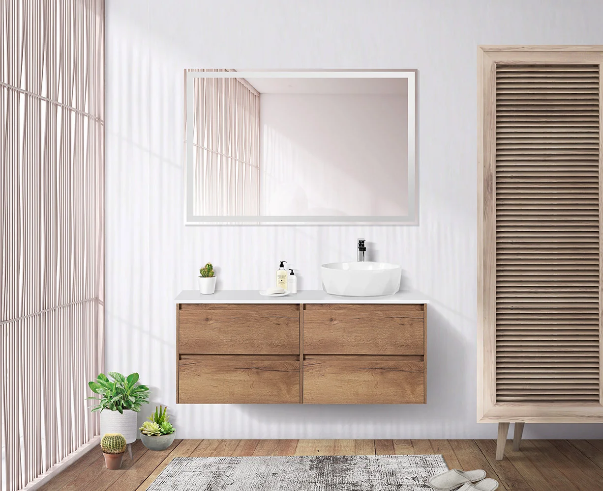 Приобрести belbagno тумба со столешницей kraft 120 см, подвесная rovere tabacco, раковина справа