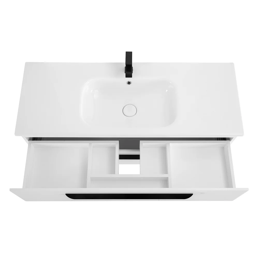 Приобрести cezares тумба подвесная с раковиной eco-cer 120 см bianco lucido, белый глянец eco-cer-1200-2c-so-bl