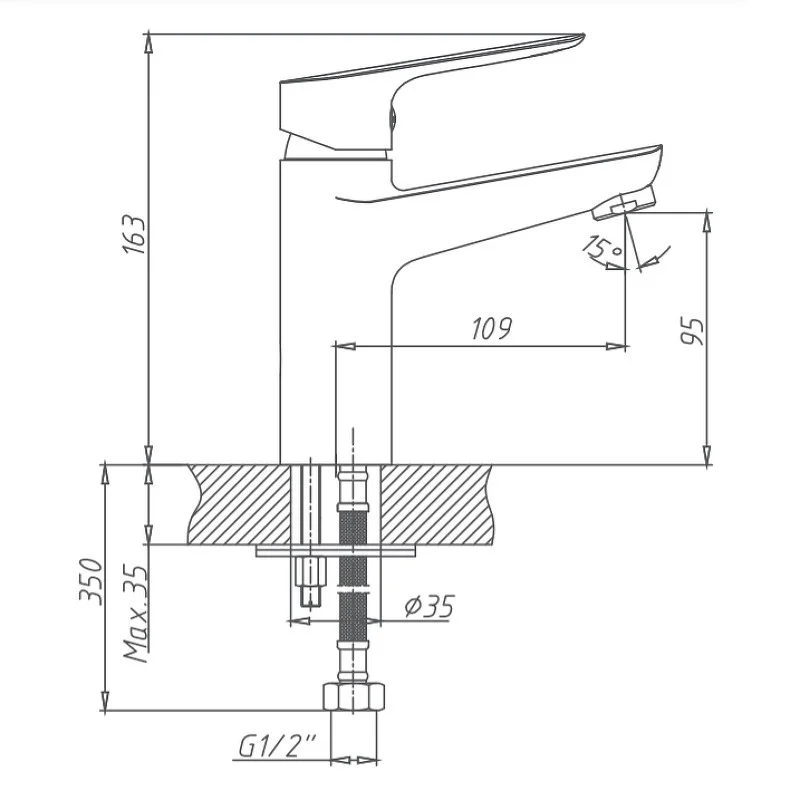 Приобрести haiba смеситель для раковины 163мм, хром hb-10506