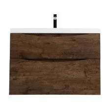 BelBagno Тумба с раковиной MARINO-H60 90 см, подвесная Rovere Moro, белая раковина