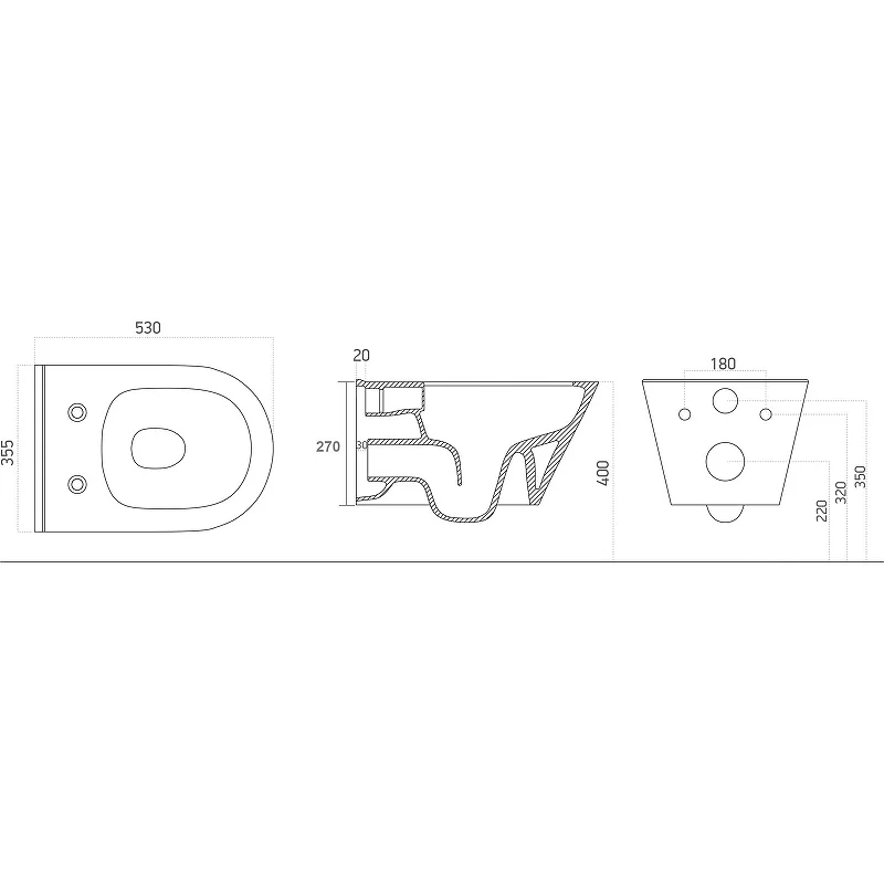 Приобрести aquanet подвесной унитаз lake lake-w белый