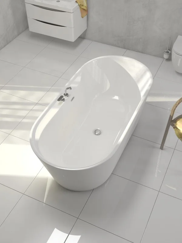 Приобрести ванна акриловая отдельностоящая belbagno 180х85 см, bb14