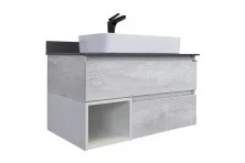 Сomforty Тумба со столешницей и раковиной Прага-90 дуб белый