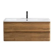 BelBagno Тумба с раковиной ALBANO 120 см, подвесная Rovere Rustico, белая раковина