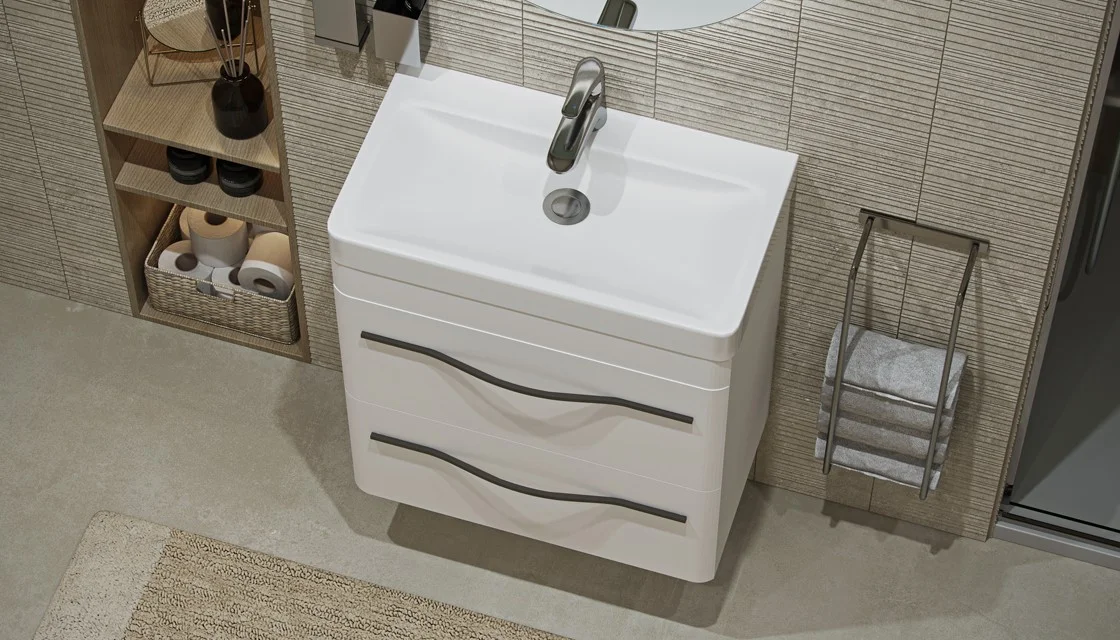 Приобрести тумба подвесная с раковиной velvex jill 60 см белый/матовый tpjil.60.2y-233