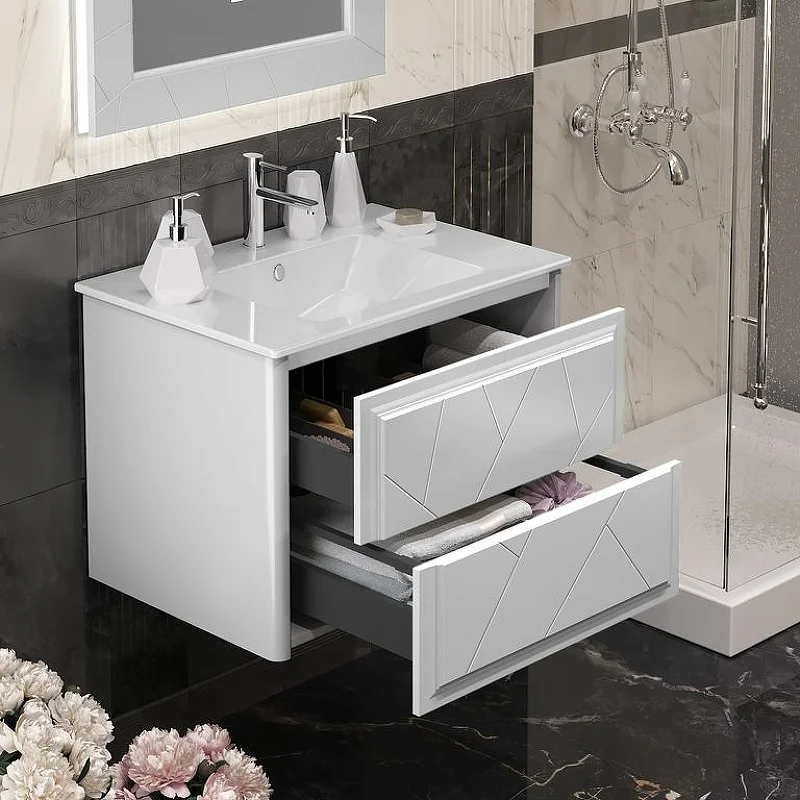 Приобрести opadiris тумба подвесная с раковиной луиджи 70 см, белая матовая