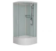 Frank Душевая кабина F400/2 White с высоким поддоном, угловая