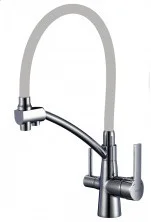 Savol Смеситель для кухни 440мм, гибкий излив, серый\сатин S-L1805L-04