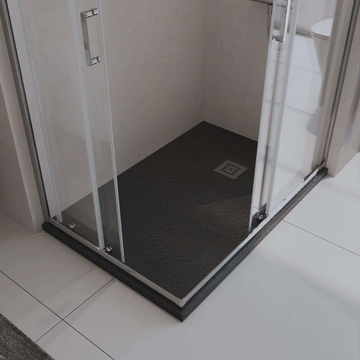 Приобрести belbagno душевой поддон 120х90 см, искусственный мрамор, сифон uno tray-mr-uno-ah-120/90-35-nero-cr