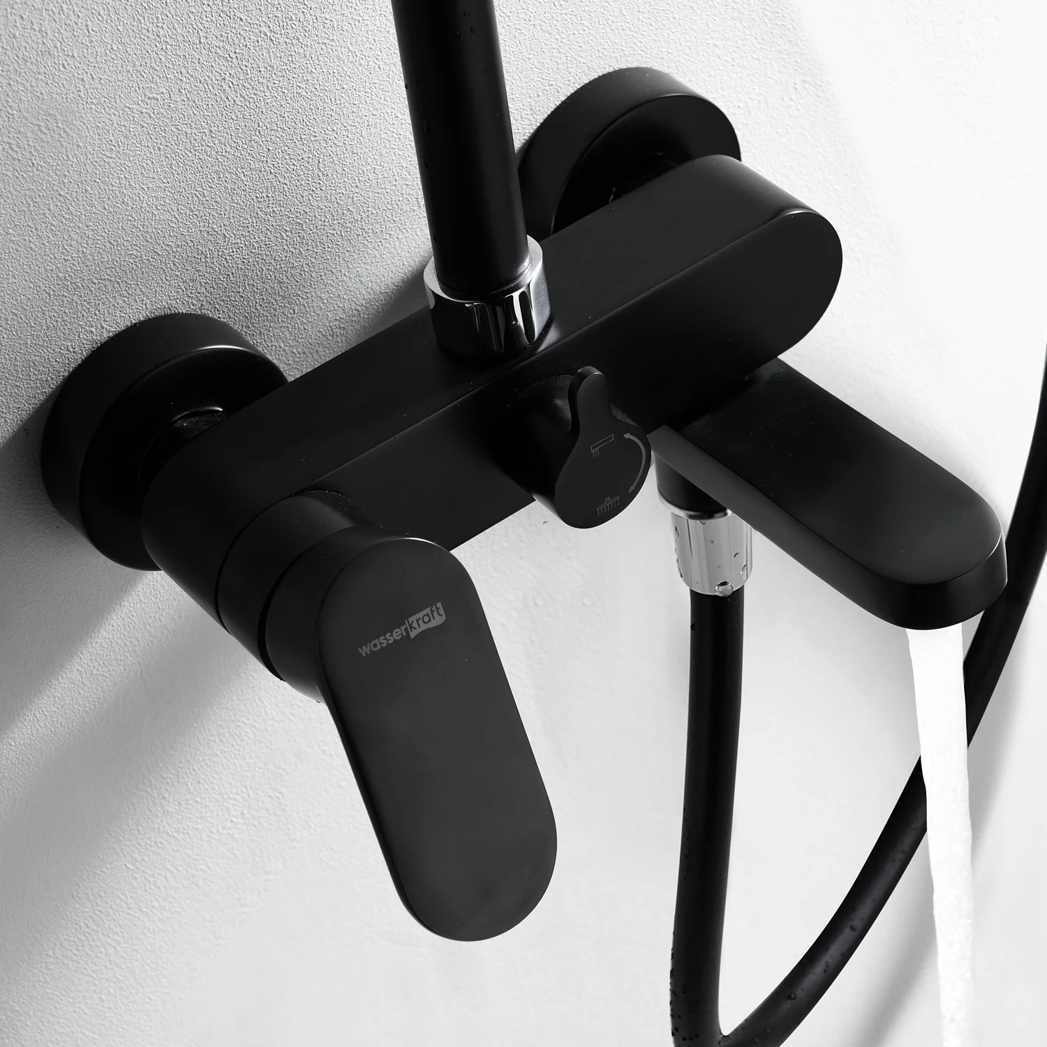 Приобрести wasserkraft душевая система abens a17401, матовый чёрный