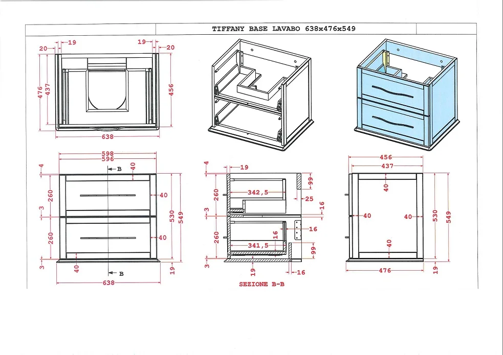 Приобрести cezares тумба подвесная с раковиной tiffany 60 см nero grafite, темный графит 54946