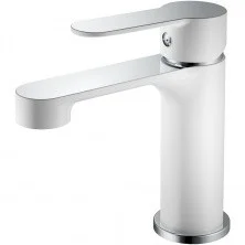 HAIBA Смеситель для раковины 148мм, белый\хром HB-10557-8