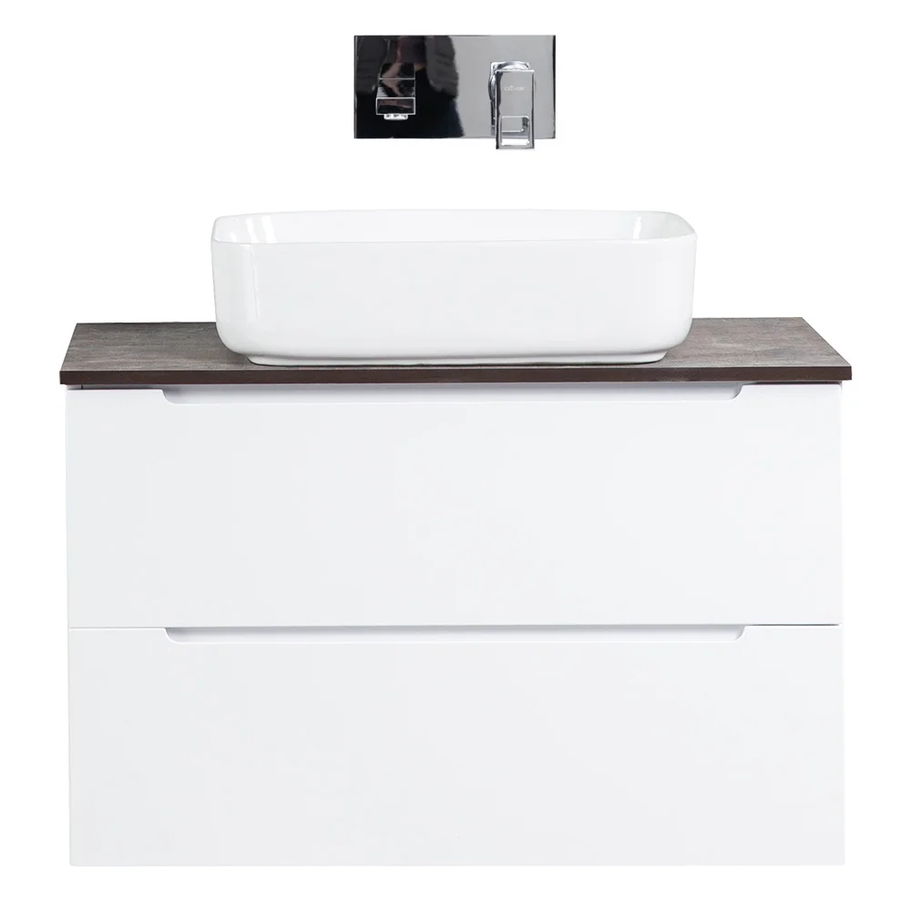 Приобрести belbagno тумба со столешницей etna 80 см, подвесная bianco lucido