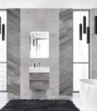 Cezares Тумба подвесная с раковиной MOLVENO 46 60 см Legno Grigio, серая MOLVENO 46-60-2C-SO-LG