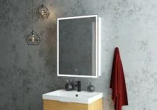 Continent Зеркало шкаф с подсветкой Allure 60х80 см, сенсорный включатель, левосторонее, белое