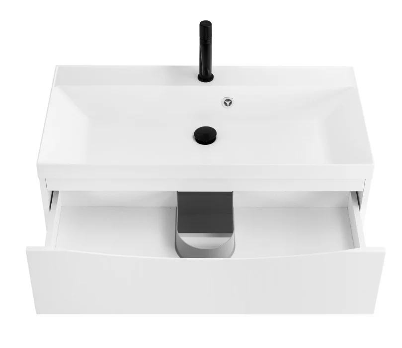 Приобрести тумба подвесная с раковиной belbagno marino-800-2c-so-bl-p 80 см, bianco lucido