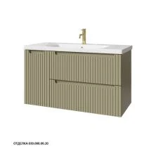 Caprigo Тумба с раковиной TERMIN-Smalty STRIPE 100 см, левая, зеленая, эмаль