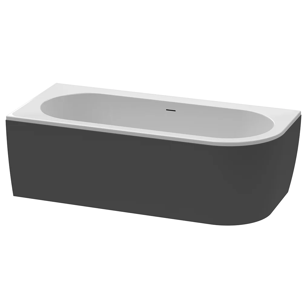 Приобрести cezares акриловая ванна slim corner 180х80 см, черная slim corner-180-80-60-l-nero-set