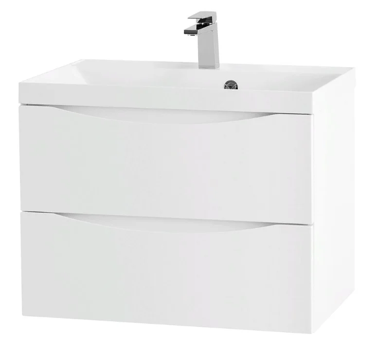 Приобрести тумба подвесная с раковиной belbagno marino-700-2c-so-bl-p 70 см, bianco lucido