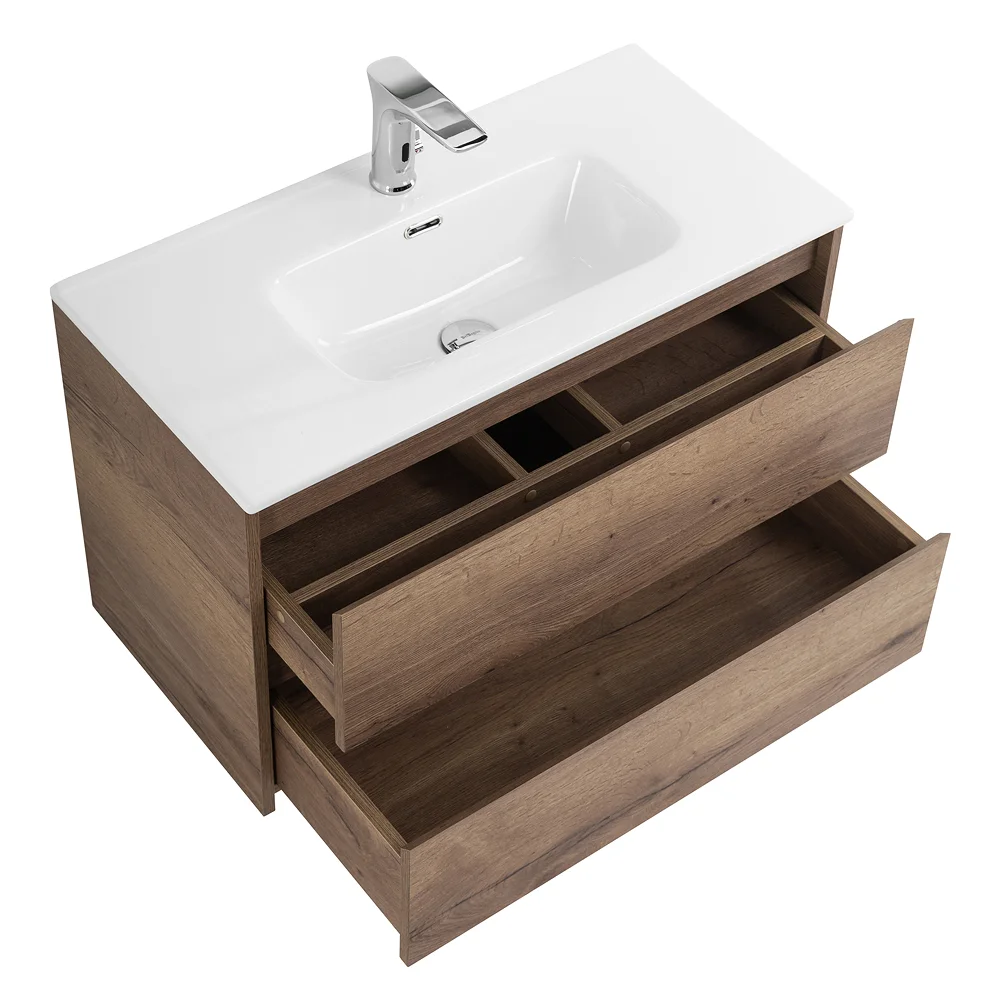 Приобрести belbagno тумба с раковиной kraft 39 80 см, подвесная rovere tabacco, белая раковина