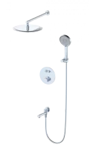 Душевая система с термостатом встраиваемая WONZON & WOGHAND STICK, Хром (WW-88929010-CR)