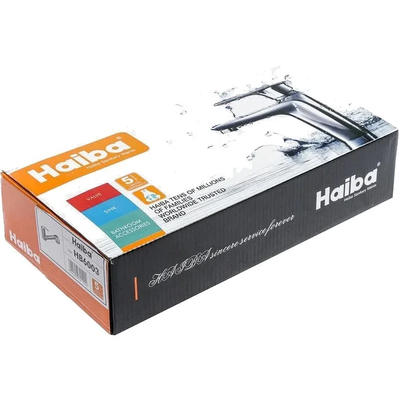 Приобрести haiba смеситель для кухни 239 мм с выдвижным изливом, хром hb-6003