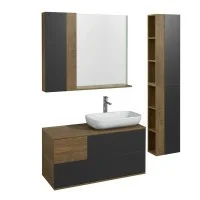 Приобрести акватон модуль для зеркала, подвесной терра 35см, дуб кантри/антрацит