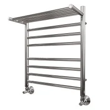 Полотенцесушитель водяной Point 500х600 Аврора премиум П7 с полкой, хром PN10156SP