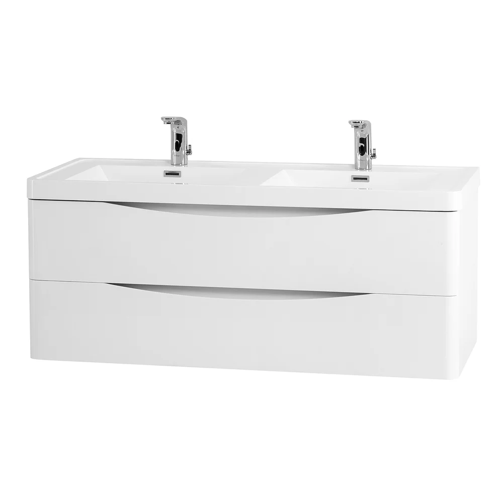 Приобрести belbagno тумба с раковиной ancona-n 120 см, подвесная bianco lucido, белая раковина