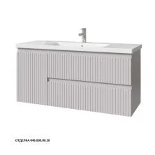 Caprigo Тумба с раковиной FORTE-Smalty STRIPE 120 см, левая, серая, эмаль