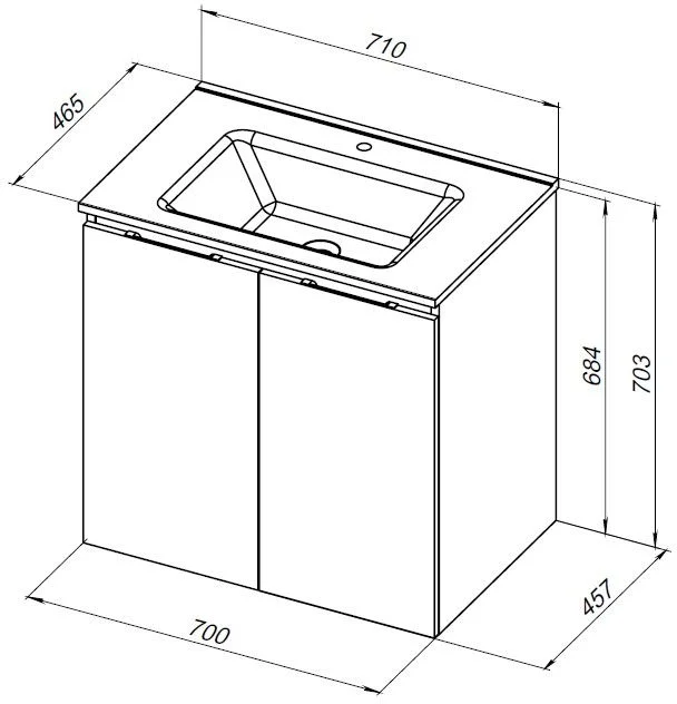 Приобрести aquanet тумба с раковиной алвита new 70 см, 2 дверцы, антрацит