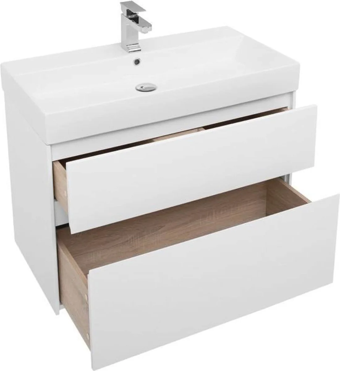 Приобрести aquanet тумба с раковиной бруклин 85 см, белая 00212598