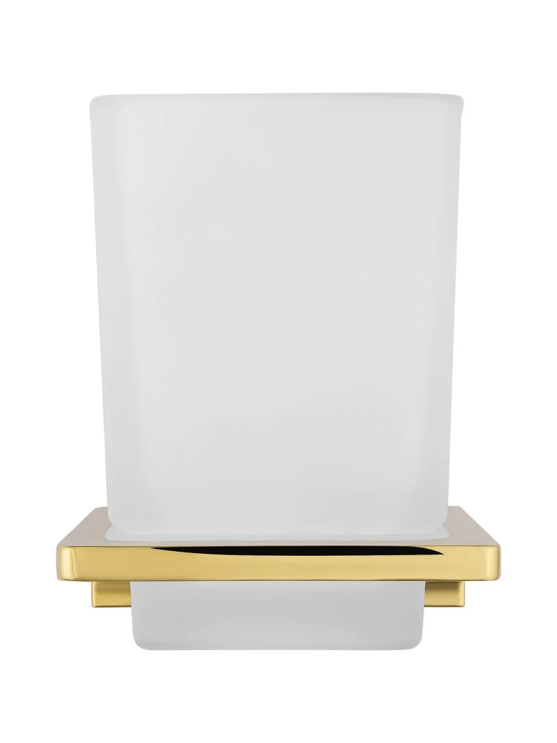 Приобрести стакан для зубных щеток с держателем wonzon & woghand eclipse, глянцевое золото (ww-9121-lg)