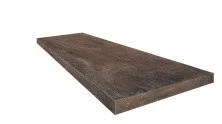 Ступень Coliseumgres Brenta Brown 33х90см, серая, угловая, правая