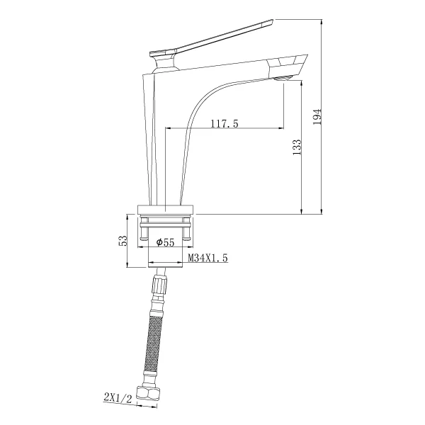 Приобрести comforty смеситель для раковины, черный матовый, fc088a-cmt