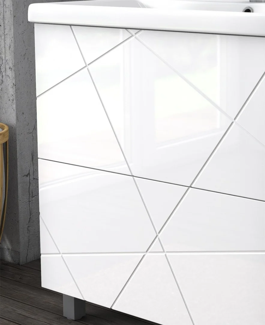 Приобрести vigo тумба с раковиной geometry 50см, 2 ящика, напольная, белая tn.geo.fos.50.2y