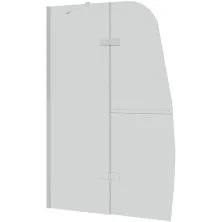 Grossman Шторка для ванны 110х150 см, хром/прозрачное GR-102/2