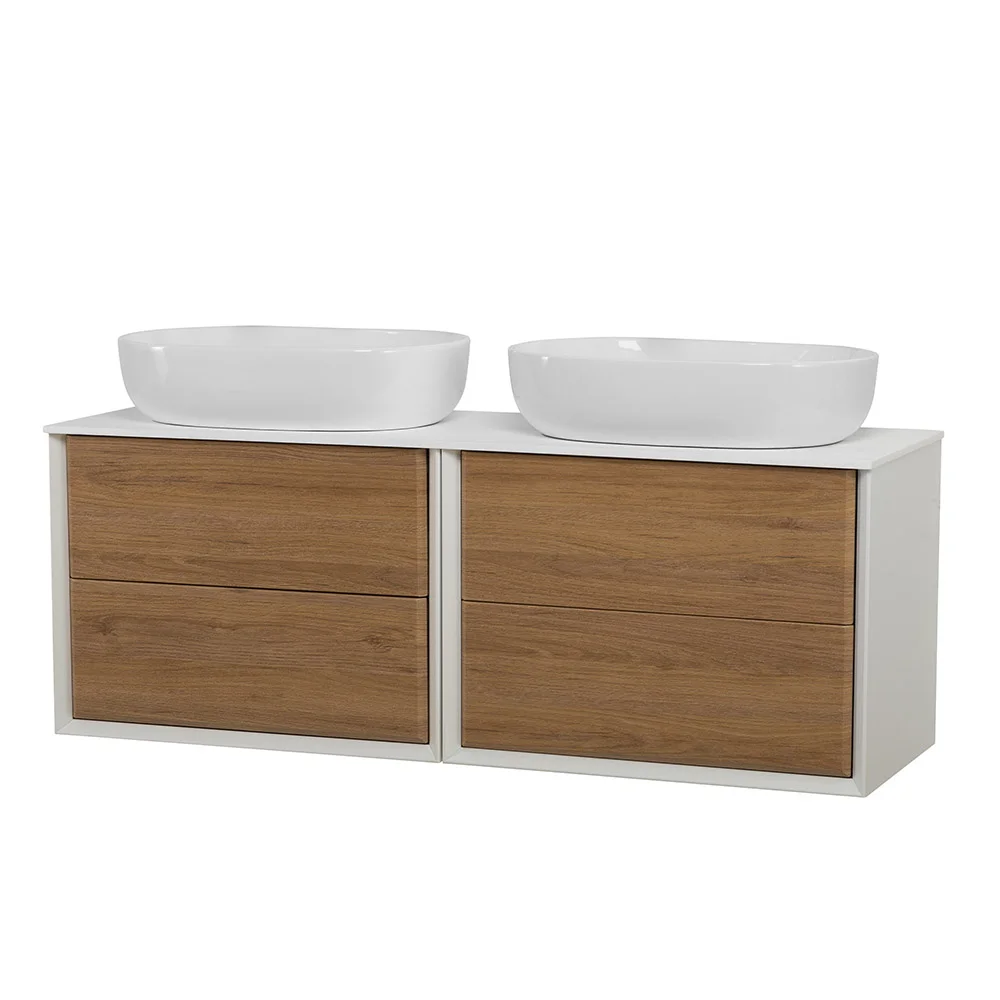 Приобрести cezares тумба со столешницей подвесная bellagio 140 см rovere tabacco, дерево 54716