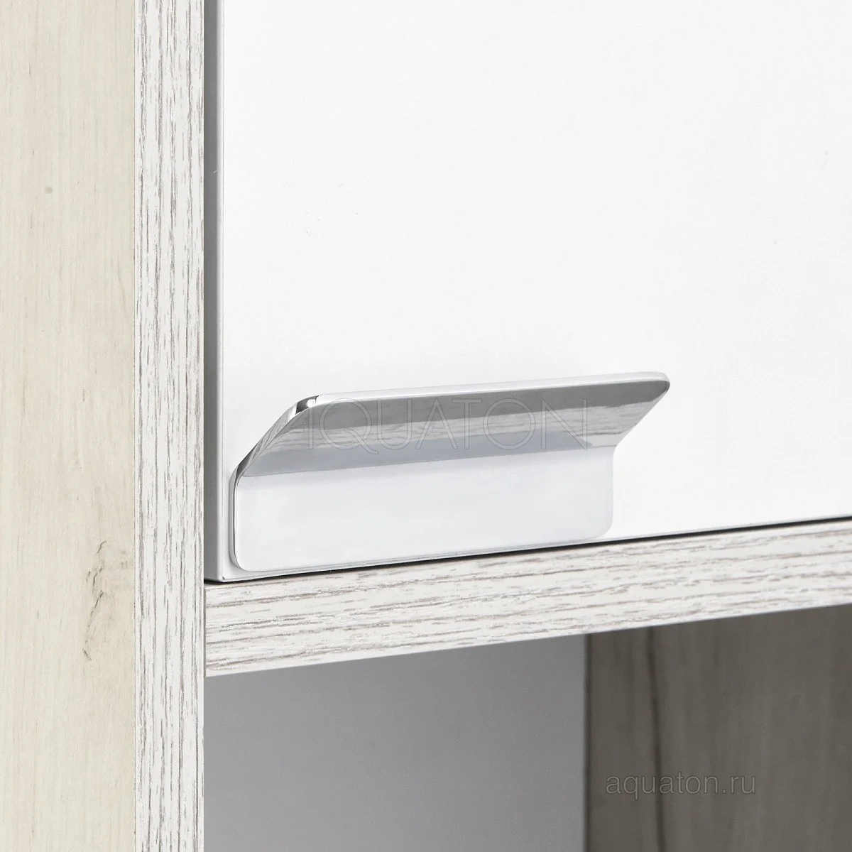 Приобрести акватон флай шкаф одностворчатый, белый, дуб крафт правый