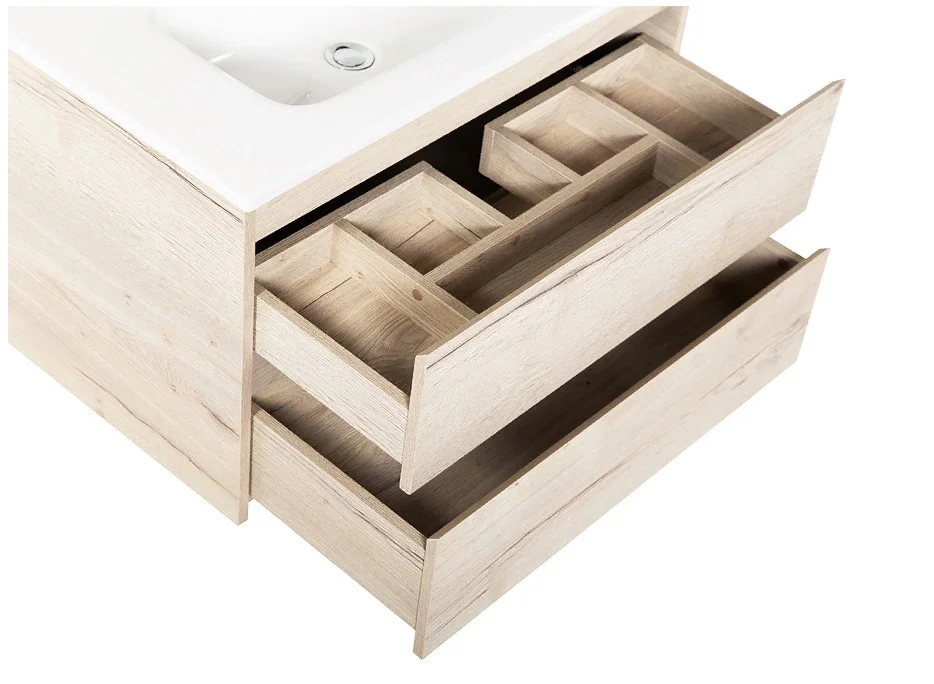 Приобрести тумба подвесная с раковиной belbagno kraft-1000-2c-so-rgb 100 см, rovere galifax bianco